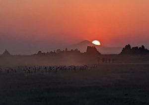 breathtaking sunset-lake abbe- djibouti's day adventure